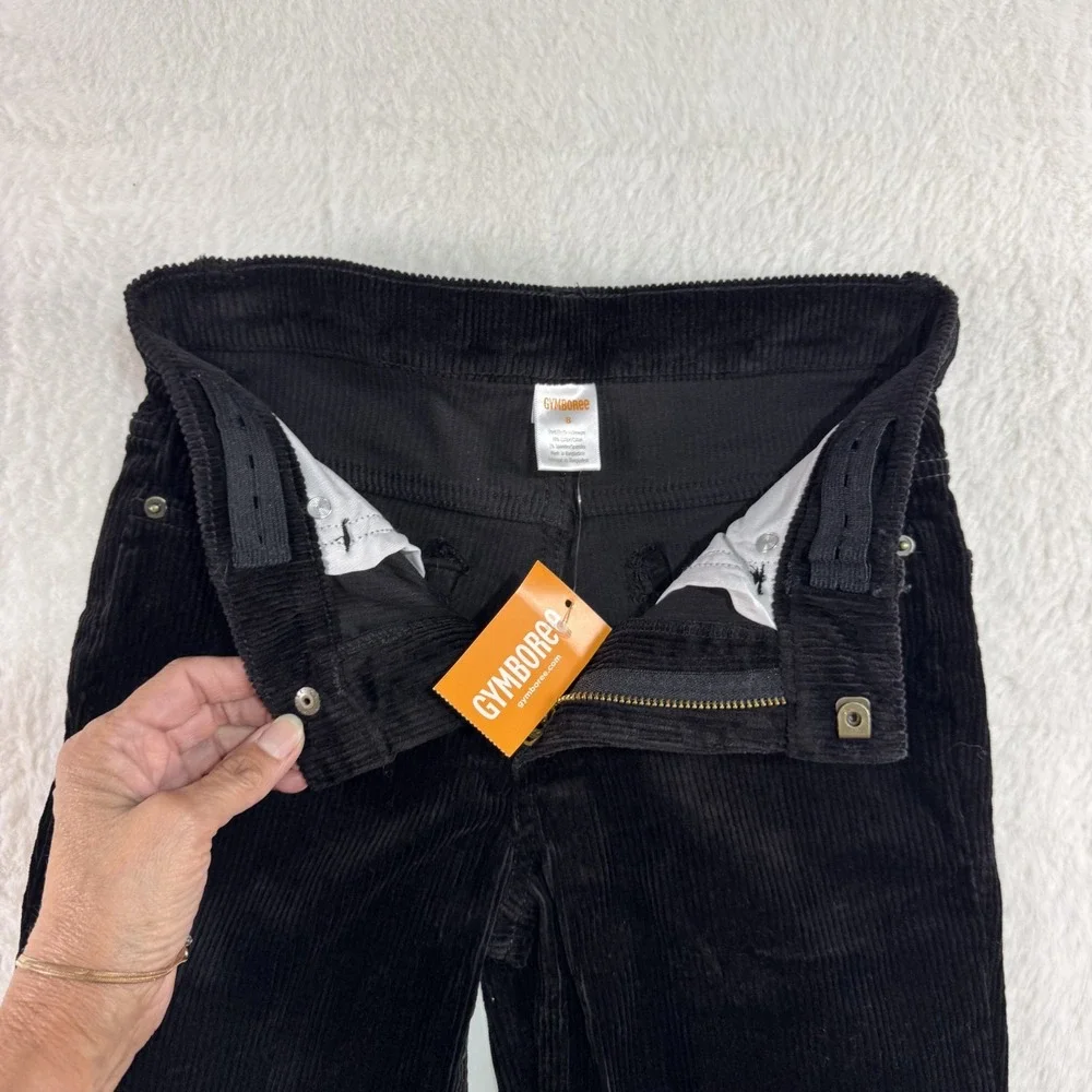 NWT Gymboree Black Corduroy Pants Boys Size 8 Unisex Cotton